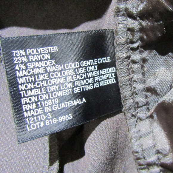 NWT Worthington Modern Fit Brown Pants Sz 12 Long - Picture 7 of 7